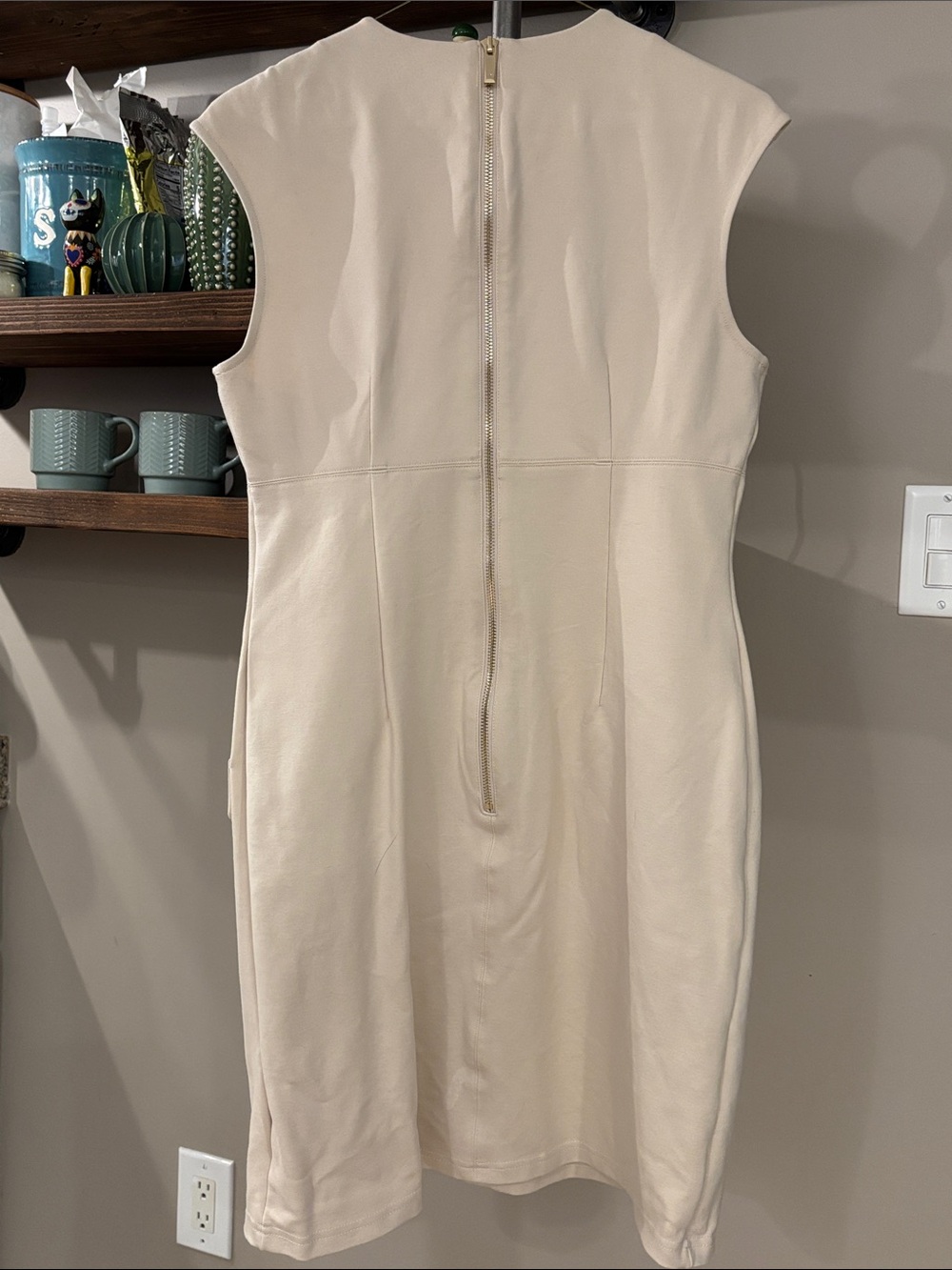 Karen Millen Ivory Cream Tailored Pocket Dress | Size M - Picture 10 of 10